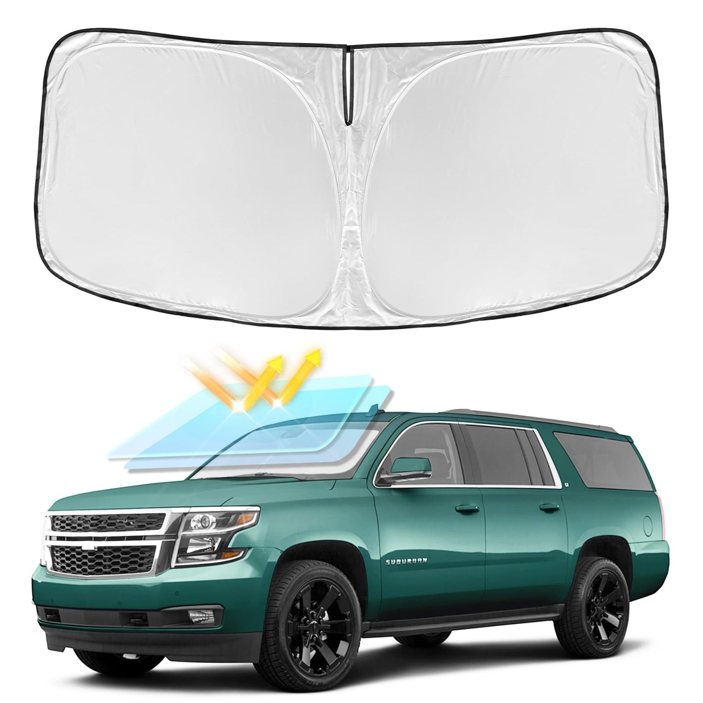 for Toyota Tacoma 2016-2023 2024 2025 2026 Sun Shade Sunshade Windshield Cover - 4 Layers Front Window Shade Custom Fit Tacoma 2Dr 4Dr Pickup Sun Visor 240T Shade Blocks UV Rays Car Accessories