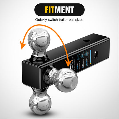 Nilight Anti-Theft Shackle Hitch Receiver 2Inch 45000 LBs Breaking Strength 3/4" Anti-Theft D Ring Shackle 5/8" Trailer Hitch Lock Pin Heavy Duty Solid Towing Kit for Trucks Off Road (Black)