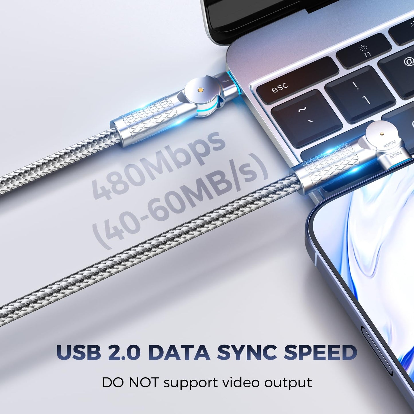 USB C to USB C Cable10ft,240W 2-Pack Braided 180°Rotating Type C Charging CableFast Charge for iPhone 15/16/16Pro/16Plus/16ProMax,MacBook Air,iPad Pro,Pixel,Samsung Galaxy S23/S24 Ultra-Blue