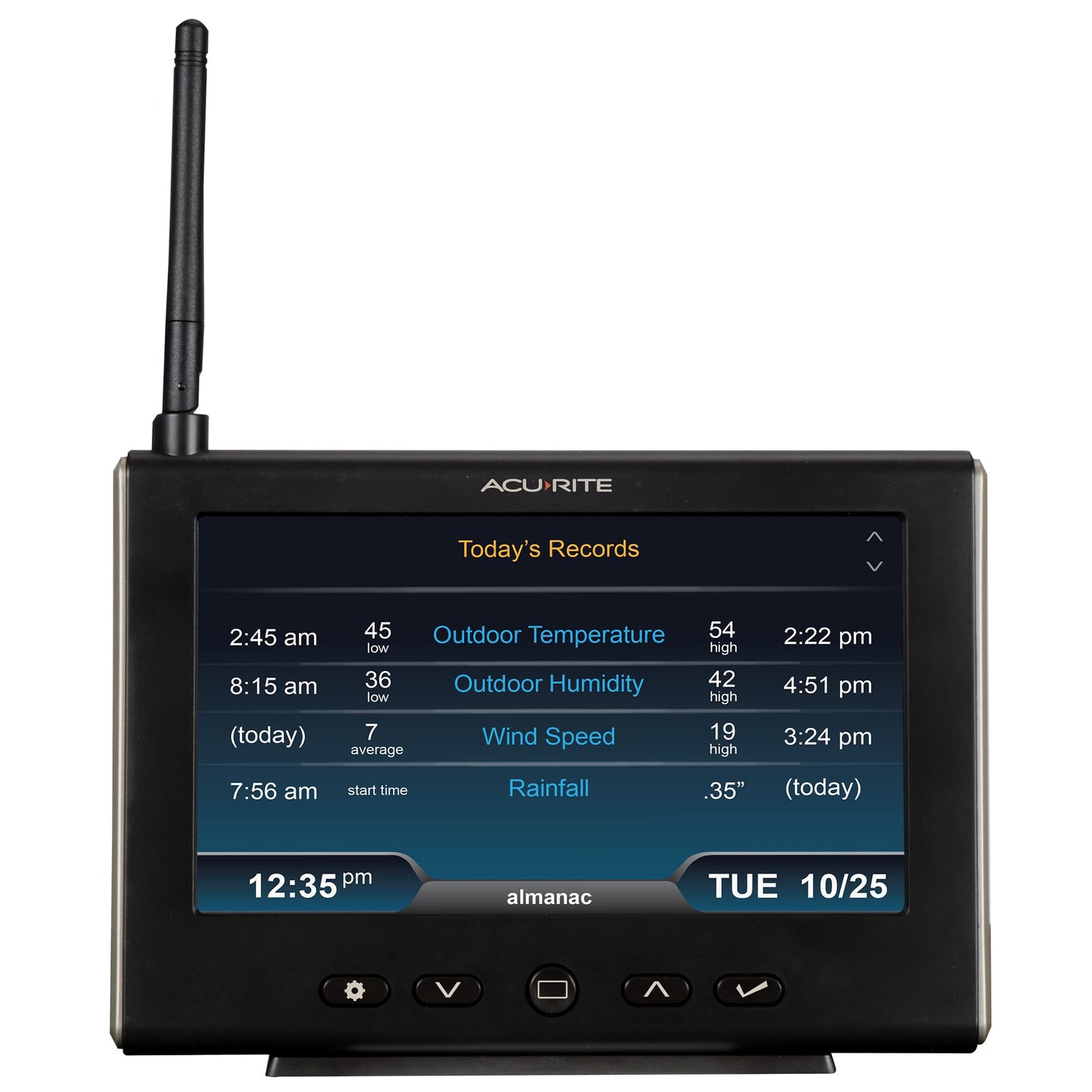 AcuRite Iris Weather Station with Rain Gauge and Wind Speed/Direction, Indoor Outdoor Thermometer Wireless Outdoor Sensor for Temperature and Humidity, and HD Display with Built-In Barometer (01535M)