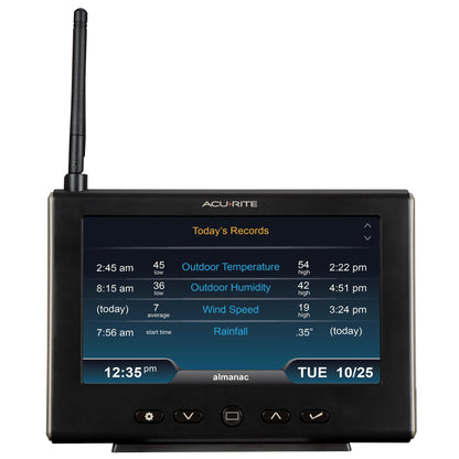 AcuRite Iris Weather Station with Rain Gauge and Wind Speed/Direction, Indoor Outdoor Thermometer Wireless Outdoor Sensor for Temperature and Humidity, and HD Display with Built-In Barometer (01535M)