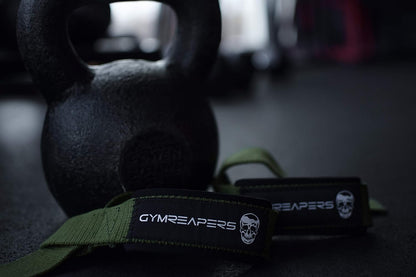 Gymreapers Hebe-Handgelenkbandagen für Gewichtheben, Bodybuilding, Powerlifting, Krafttraining und Kreuzheben – gepolstertes Neopren mit 45,7 cm Baumwolle