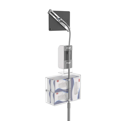 Medical Mobile Stand – CTA Medical Mobile Floor Stand for iPad 7/8/9 Gen 10.2”, 12.9” iPad Pro, 11” iPad Pro, iPad mini, iPad Air 4, Surface Pro X, and Other 7-13" Tablet - White