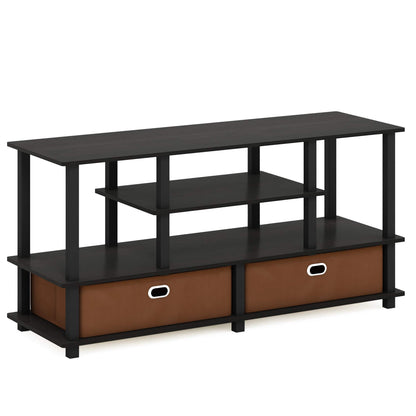 Furinno TOMI TV Stand, 5-Cube Entertainment Center with Open Shelf, Reversible TV Console, for Living Room, Bedroom, Home Office, Green