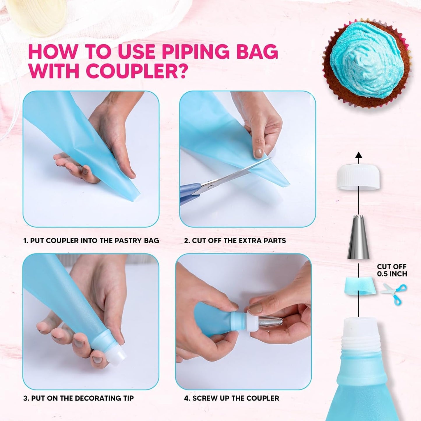 Riccle Piping Bags and Tips Set: A Game-Changer for Cake Decorating