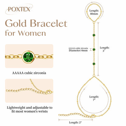 Goldarmbänder für Frauen Stapel Nicht Anlaufen, 14K Vergoldete Stapelbare Armbänder Set für Frauen Trendy, Wasserdicht Einfacher Schmuck Sets Geschenke Inklusive Perlen-/Kuban-/Büroklammer-/Fischgräten-/Seilglieder-Kette, Modeaccessoires