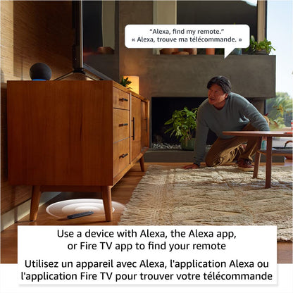 Amazon Fire TV Alexa Voice Remote Pro (neuestes Modell), mit Remote Finder, TV-Steuerung und beleuchteten Tasten (erfordert ein kompatibles Fire TV-Gerät)