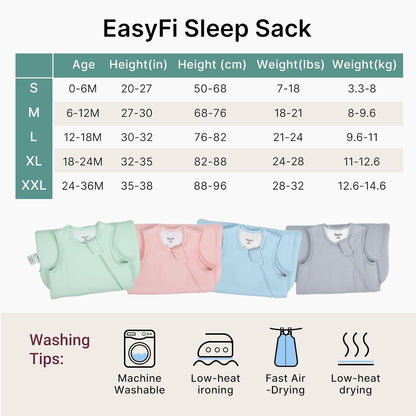 Supersoft Rayon Made from Bamboo Sleep Sack 3-6 Months Newborn Sleep Sack 0-3 Months 1.0 Tog Baby Wearable Blanket with 2-Way Zipper Unisex Sleeping Bag for Babies (2 Pack) Green & Blue