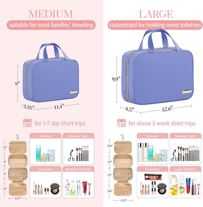 HOTOR Kulturtasche für Reisen - Kulturtasche mit Aufhängehaken für Damen & Herren, Kosmetiktasche/Großes Fach, Wasserdicht für Reiseaccessoires, Reiseutensilien, Klein, Schwarz