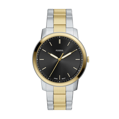 Fossil Men's Minimalist Quartz Stainless Steel Three-Hand Watch for Men