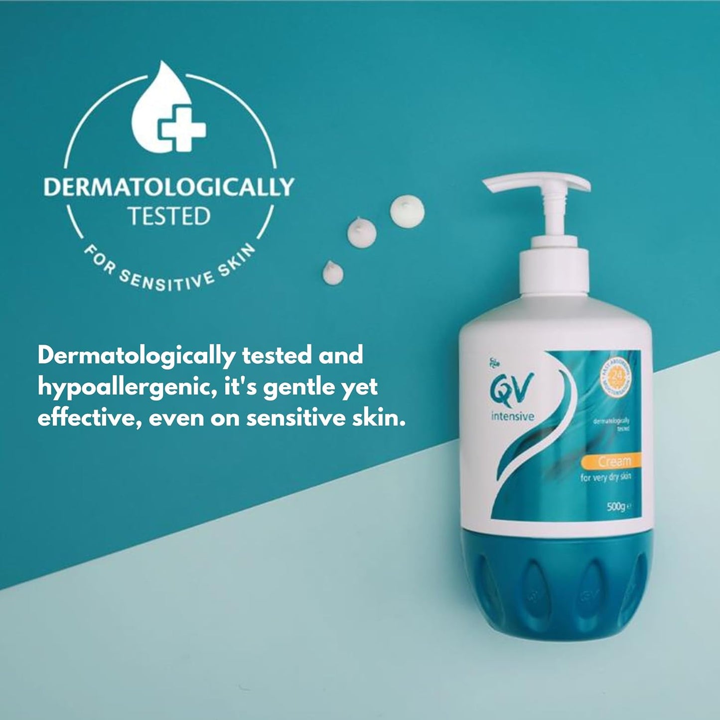 QV Intensive Cream 500g - Low Irritant Formulation - Fragrance, Lanolin, Propylene Glycol and Color Free - Non-Comedogenic - Vegan Friendly - For External Use Only - SKU (11372)