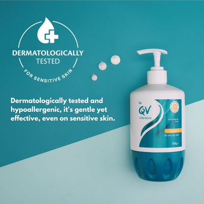 QV Intensive Cream 500g - Low Irritant Formulation - Fragrance, Lanolin, Propylene Glycol and Color Free - Non-Comedogenic - Vegan Friendly - For External Use Only - SKU (11372)
