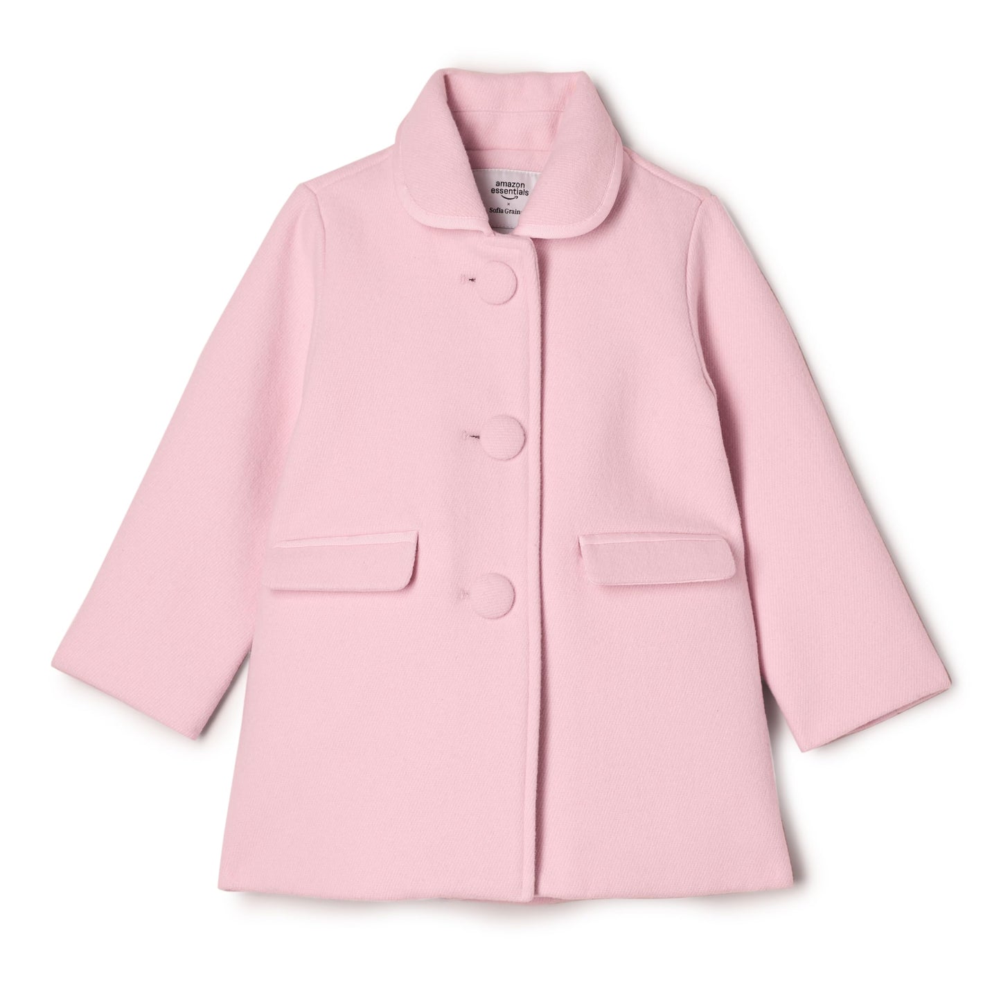 Amazon Essentials x Sofia Grainge Toddlers and Baby Girls' Wool Blend Dress Coat
