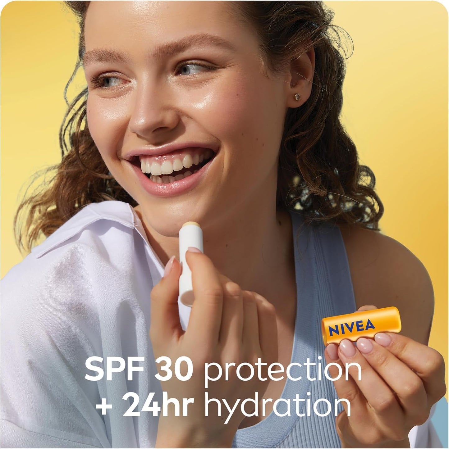 NIVEA Sun Lippenbalsam mit LSF 30 (2x4,8g) | Schützt vor Sonnenbrand, 24H Feuchtigkeit