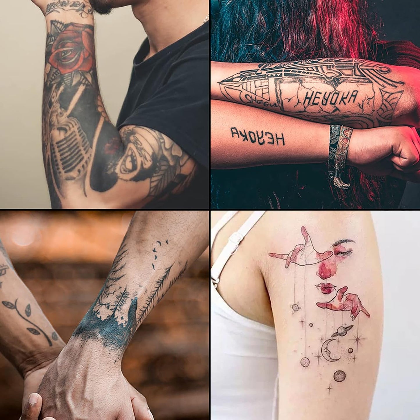 Rayyl Tattoo Übungshaut mit Transferpapier – 20-teiliges Tattoo Übungshaut und Schablonenpapier Set, inklusive 5 Stück Tattoo Übungshaut und 15 Stück Tattoo Transferpapier für Anfänger & erfahrene Künstler Tattoo Zubehör