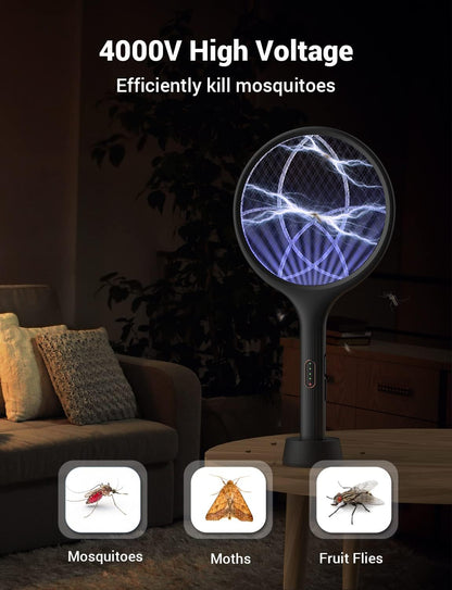 YISSVIC Electric Fly Swatter 4000V Bug Zapper Racket