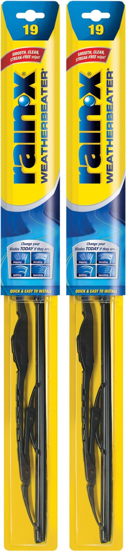 Rain-X 820149 WeatherBeater Wiper Blades, 22" Windshield Wipers (Pack of 2), Automotive Replacement Windshield Wiper Blades That Meet Or Exceed OEM Quality And Durability