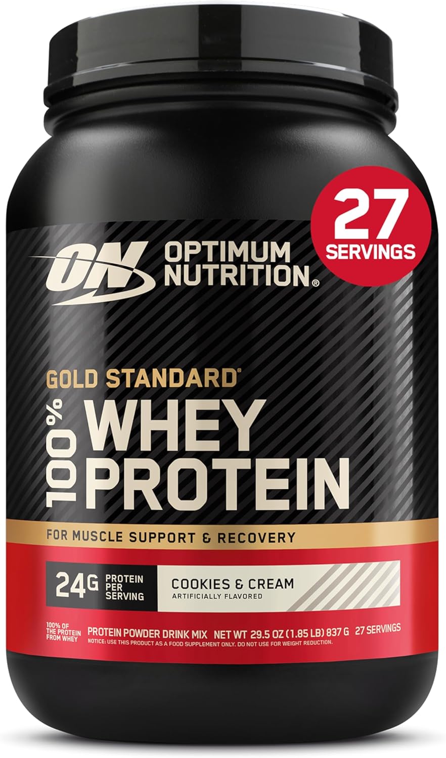 OPTIMUM NUTRITION Gold Standard 100% Whey Protein Powder, Banana Cream, 907g - [packaging may vary]