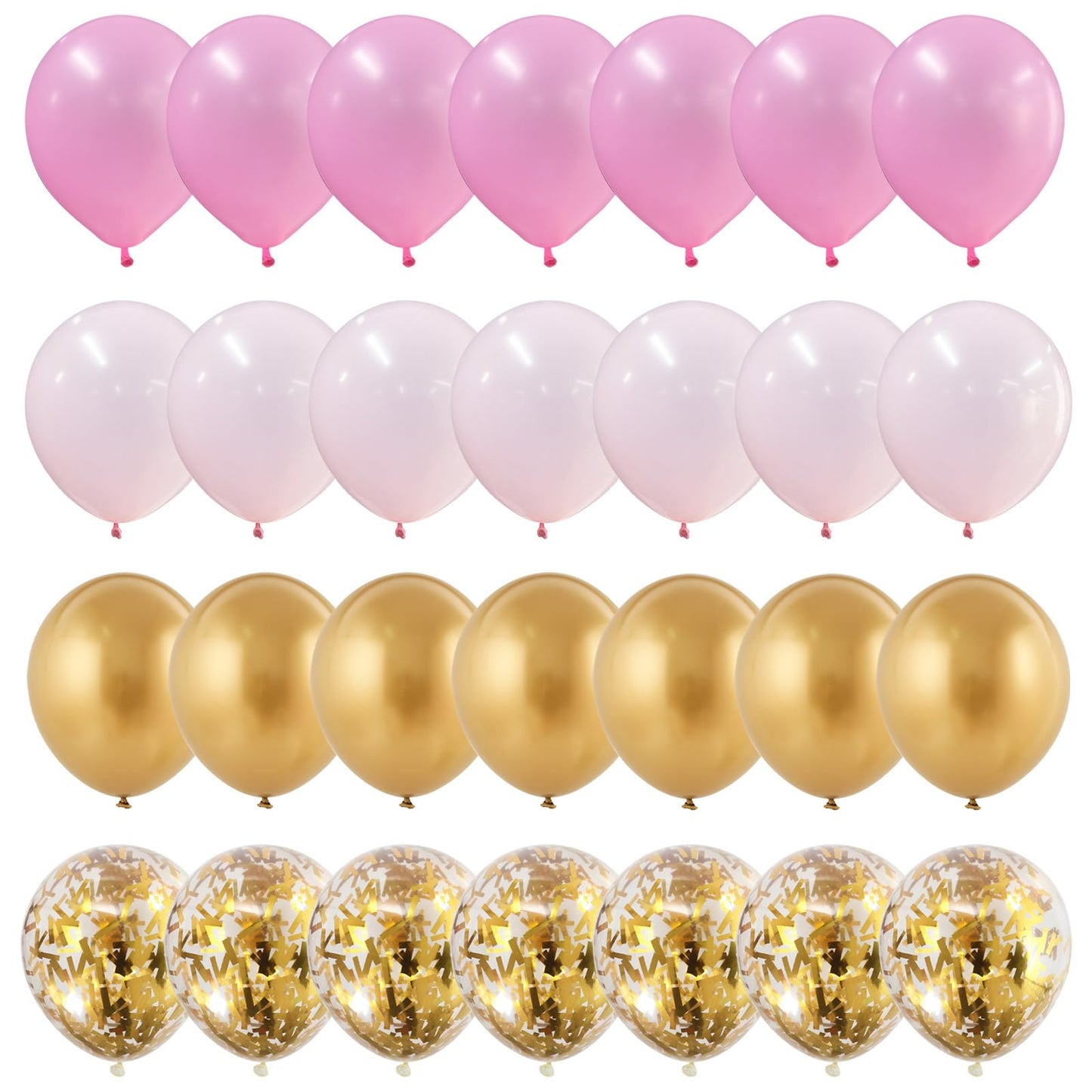 Pastellrosa und lilafarbene Ballons, 12-Zoll-Metallic-Lila-Flieder-Pink-Konfetti-Ballon-Set für Mädchen, Frauen, Kpop, Schmetterling-Geburtstag, Babyparty, Brautparty, Hochzeit, Prinzessin, Disco, Musikparty-Dekorationen