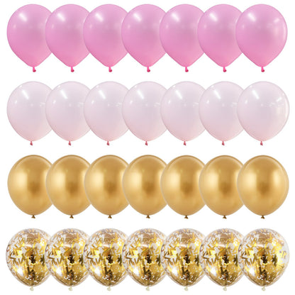 Pastellrosa und lilafarbene Ballons, 12-Zoll-Metallic-Lila-Flieder-Pink-Konfetti-Ballon-Set für Mädchen, Frauen, Kpop, Schmetterling-Geburtstag, Babyparty, Brautparty, Hochzeit, Prinzessin, Disco, Musikparty-Dekorationen
