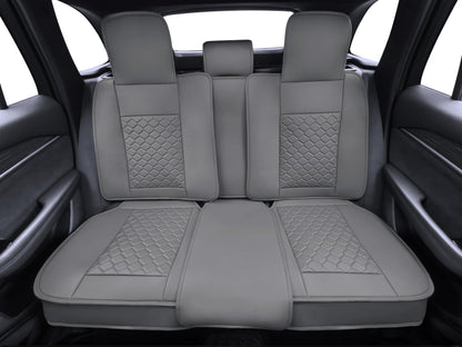 Elantrip 2PCs Front Car Seat Covers Leather Water Proof Seat Protector Universal fit for Most Cars SUVs and Trucks Black
