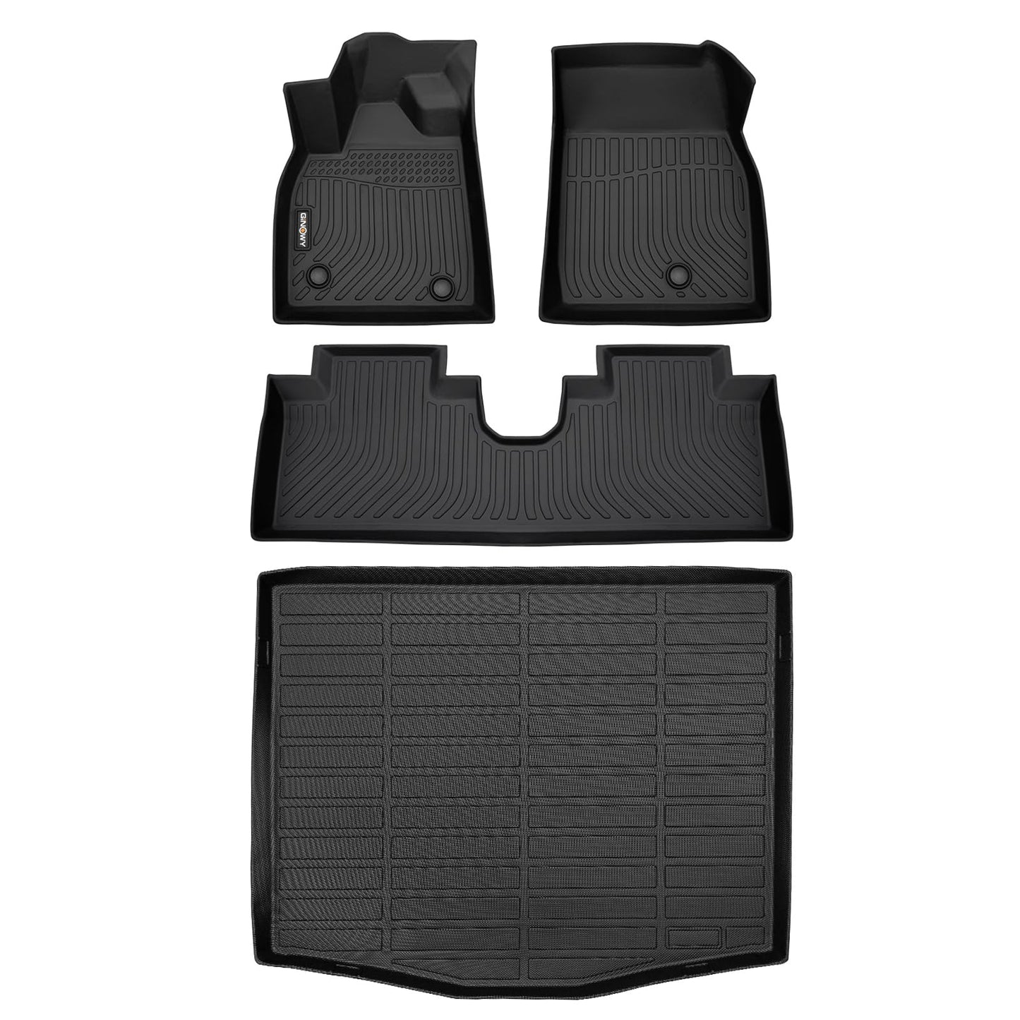 GINOWY-Floor Mats for Toyota 4Runner 1996-2002,1st+2nd Row,TPE All Weather Car Mats Custom Fit Rubber Floor Liners Car Accessories for Toyota 4Runner
