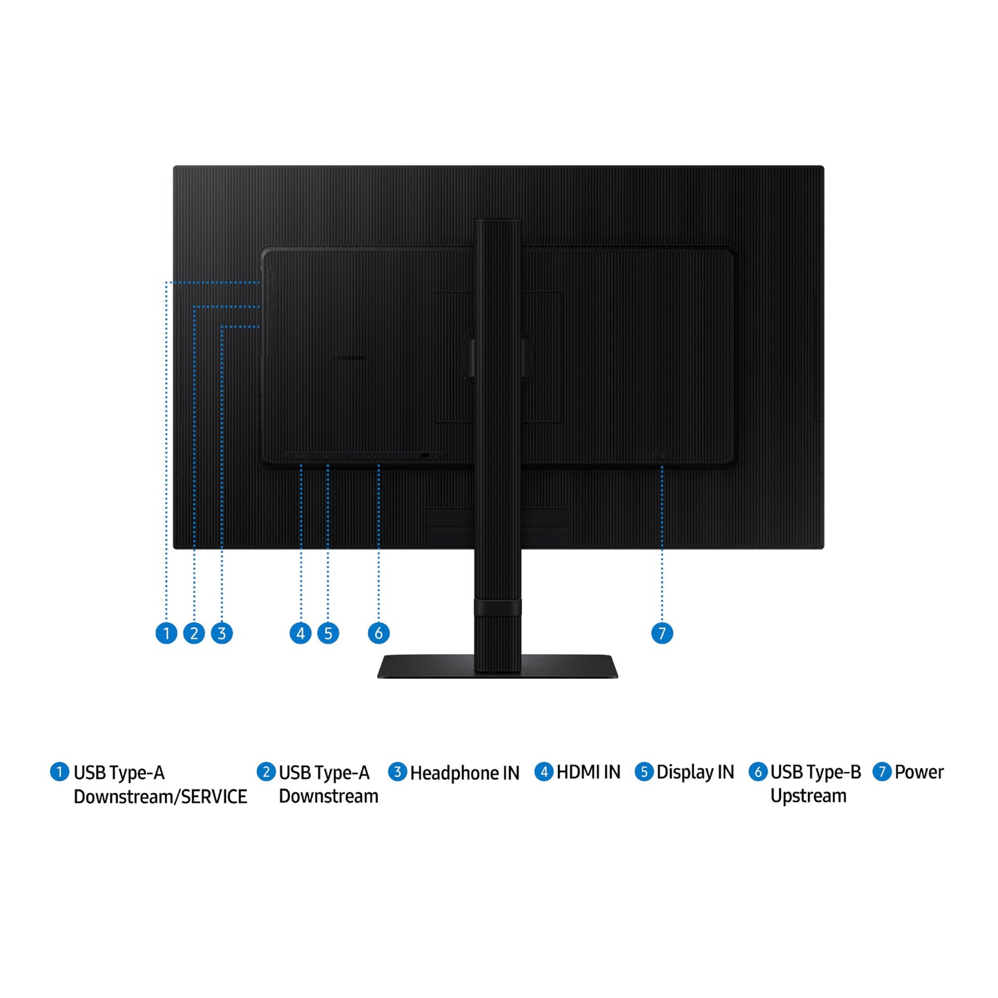 SAMSUNG 27" ViewFinity S6 (S60UD) Series QHD High Resolution Computer Monitor, 100Hz, HDR10, USB-C, Built-In LAN Port, Daisy Chain Support, Easy Setup, Height Adjustable Stand, LS27D606UANXGO, 2024