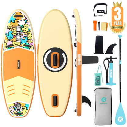 Niphean Inflatable Stand Up Paddle Board with SUP Accessories, Anti-Slip EVA Deck, 10’6’’ Inflatable Paddle Boards for Adults & Youth of All Skill Levels