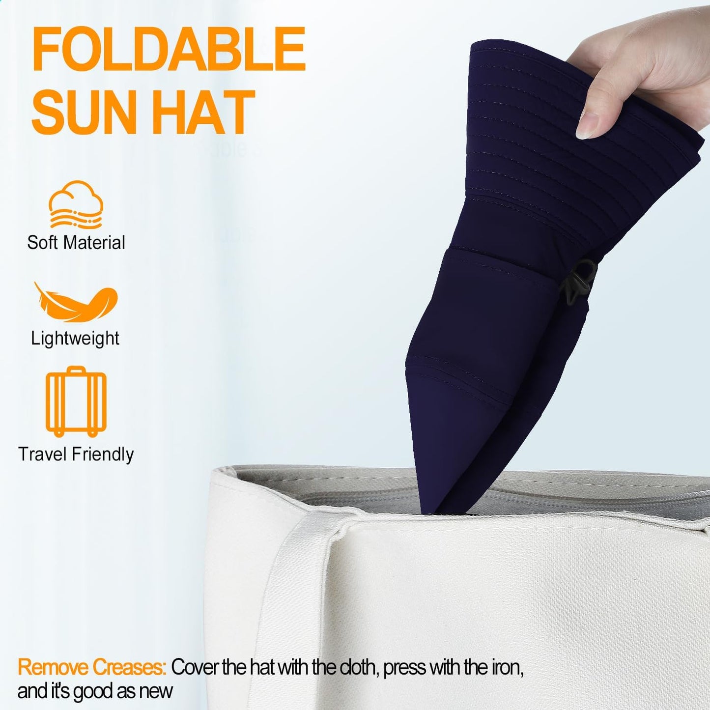 Sonnenhut für Herren und Damen UPF 50+ Schutz – Breiter Krempenhut für Outdoor-Wandern, Wasserabweisender faltbarer Hut zum Angeln