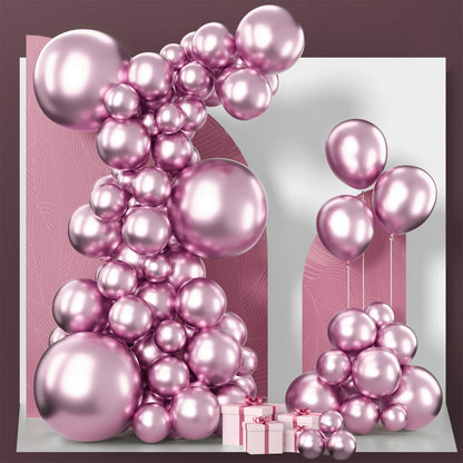 PartyWoo Light Pink Balloons 100 pcs Different Sizes of 36 18 12 10 5 Inch Pastel Baby Pale Pink Balloon Arch Kit Garland for Baby Shower Valentine's Day Princess Birthday Party Decorations Pink-Y48