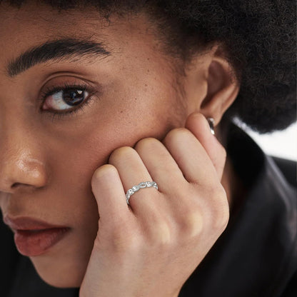 OOOPEL Sterlingsilber Verstellbarer Ring S925 Silberringe für Frauen Zirkonia Twist Liebesknoten Zarter Ring Silber Minimalistischer Offener Fingerring Silber Daumen Sterlingsilberring