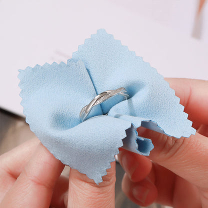 OOOPEL Sterlingsilber Verstellbarer Ring S925 Silberringe für Frauen Zirkonia Twist Liebesknoten Zarter Ring Silber Minimalistischer Offener Fingerring Silber Daumen Sterlingsilberring