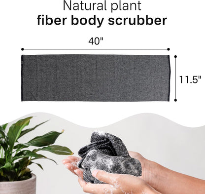 Yiclick Peeling-Waschlappen, Peeling-Körperbürste, Rückenbürste für Dusche und Bad, afrikanischer Netzschwamm Luffa-Körperpeeling, Peeling-Tuchbürstenhandschuhe für Frauen (Grau)