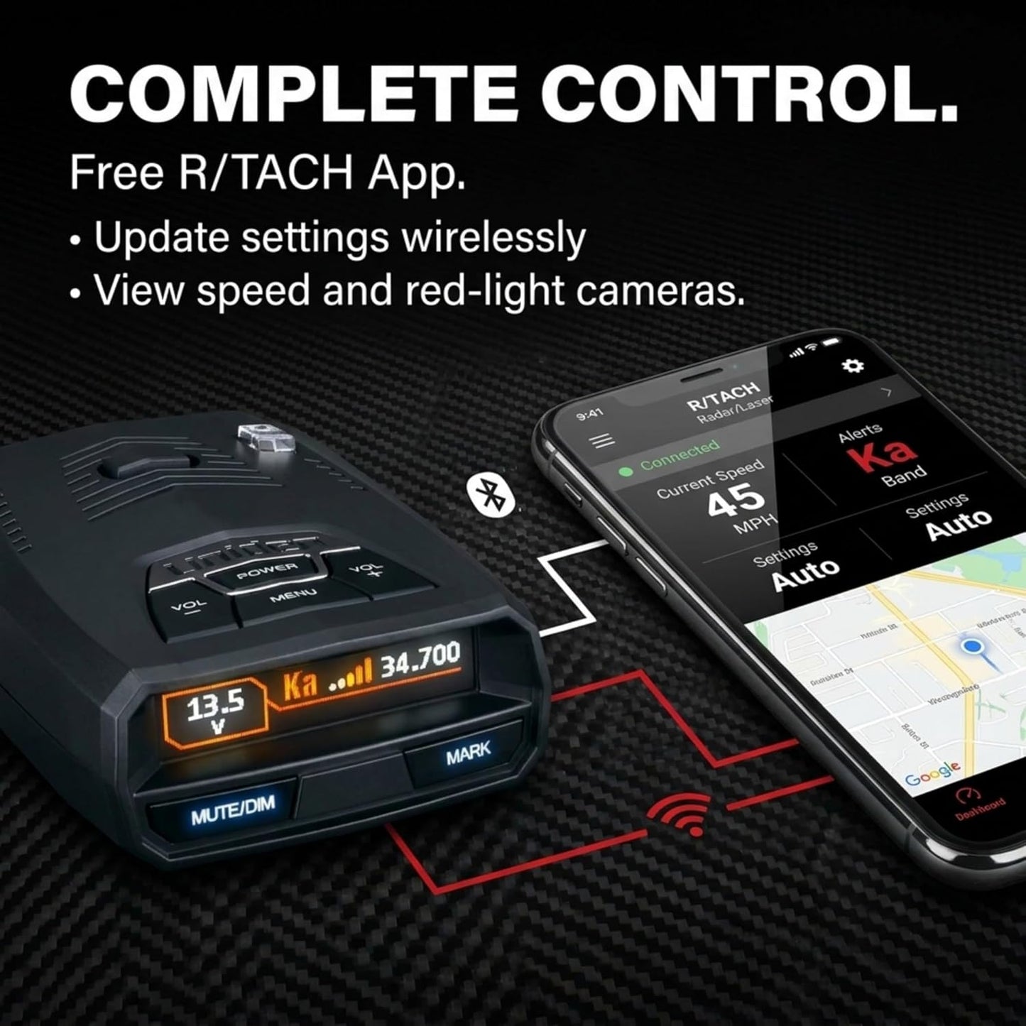 Uniden R4W (new Model) Extreme Long-Range Laser/Radar Detector, Record Shattering Performance, 360° Awareness, Built-in GPS, Wi-Fi, Bluetooth, Voice Alerts, Red Light & Speed Cameras, R/TACH App
