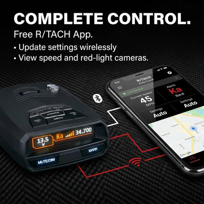 Uniden R4W (new Model) Extreme Long-Range Laser/Radar Detector, Record Shattering Performance, 360° Awareness, Built-in GPS, Wi-Fi, Bluetooth, Voice Alerts, Red Light & Speed Cameras, R/TACH App