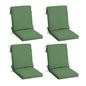 Arden 2-Pack Outdoor Patio Dining Chair Cushion, 20x44, Rain-Proof Seat Pad, Fade-Resistant Outdoor Cushion Black Cabana Stripe