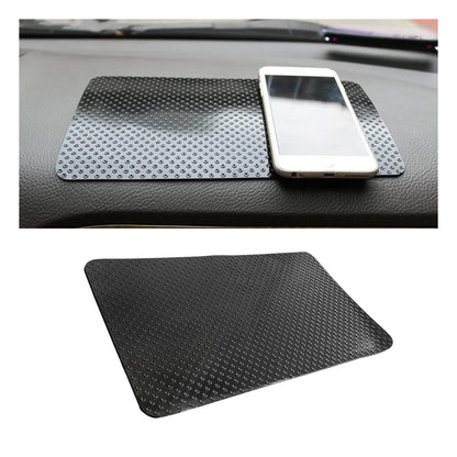 Auto-Armaturenbrett-Anti-Rutsch-Gummipad, 27 x 15 cm Universal rutschfeste Auto-Magic-Armaturenbrett-Haftmatte für Handys, Sonnenbrillen, Schlüssel, elektronische Geräte und mehr (Schwarz/Gitter)
