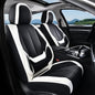 Coverado Car Seat Covers 5 Pieces, Full Set Universal Seat Covers for Cars, Waterproof Nappa Leather Auto Seat Protectors with Head Pillow, Car Interiors Fit for Most Sedans SUV Pick-up Truck, Black