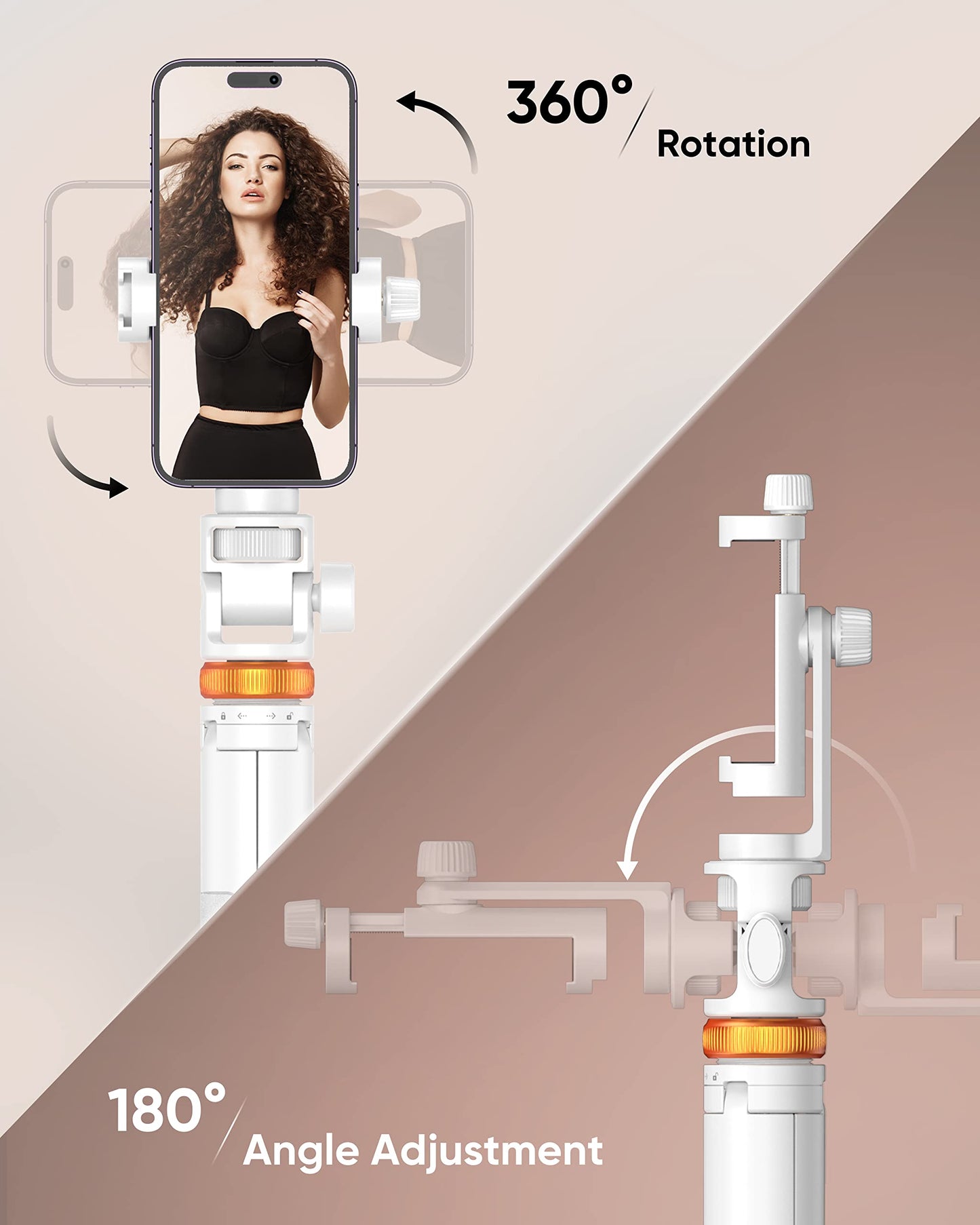 EUCOS 62" Handy-Stativ, Stativ für iPhone und Selfie-Stick mit Fernbedienung, ausziehbarer Handy-Ständer und ultimativer Handy-Halter, robustester Handy-Ständer, kompatibel mit iPhone/Android