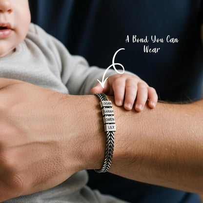 Personalized Stainless Steel Bracelet for Men - A Meaningful Gift