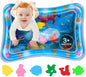 Tummy Time Water Mat – Inflatable Water Play Pad for Babies - Sensory Tummy Time Mat for Floor Play - 100% BPA-Free & Leakproof - Baby, Infants 3-12 Months – PAC3 - Blue - Avec Maman