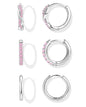 Inerney 14K Gold Plated Huggie Hoop Earrings for Women, Small Sterling Silver Earring Set Hypoallergenic Cartilage Helix Stacks, Mini Dainty Cute Trendy Birthstone Jewelry Gift for Multiple Piercings
