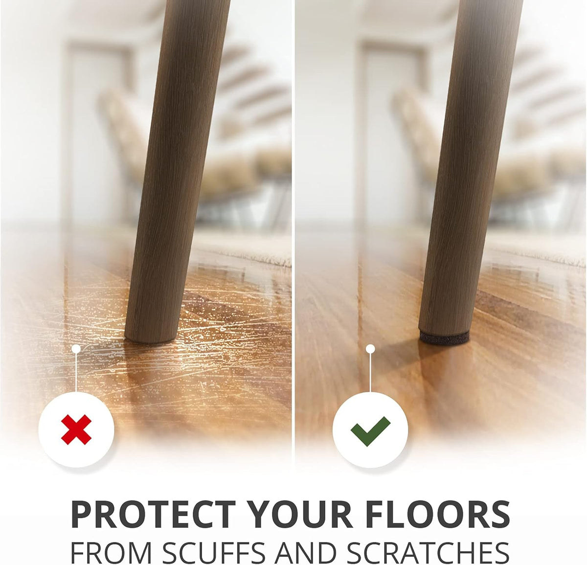 Felt Pads X-PROTECTOR - Giant 235 Pack Premium Furniture Pads. Huge Quantity Felt Furniture Pads Wood Floor Protectors for Furniture Feet – Best Hardwood Floor Protectors. Protect Your Wood Floors!