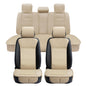 Elantrip 2PCs Front Car Seat Covers Leather Water Proof Seat Protector Universal fit for Most Cars SUVs and Trucks Black