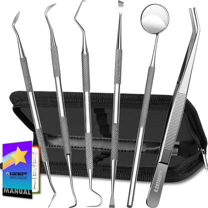 Silver Dental Tools With Pure Black Case