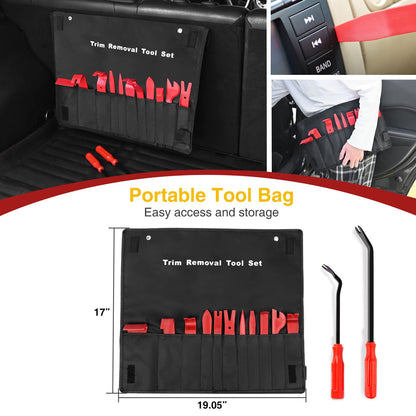 GOOACC 5PCS Auto Trim Removal Tool Kit No-Scratch Pry Tool Kit for Car Door Clip Panel & Audio Dashboard Dismantle -5PCS