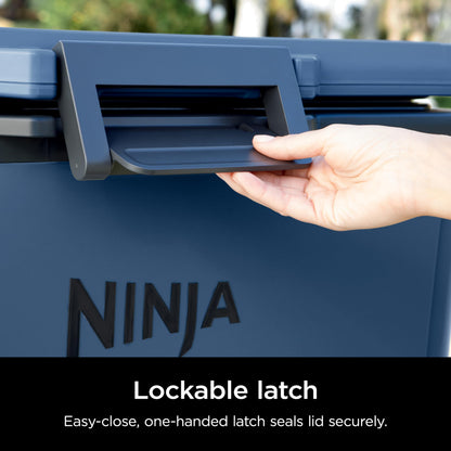 Ninja FrostVault 50qt Hard Cooler with Dry Zone | Integrated Fridge-Temp Dry Storage Drawer | Premium Heavy-Duty Insulated Cooler | Keeps Ice Cold for Days | Spanish Moss | FB151GN1