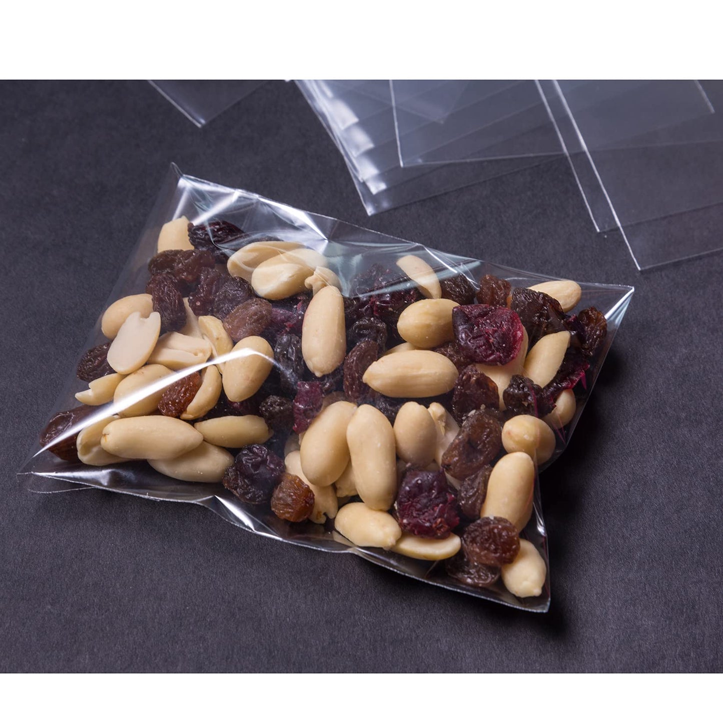 Selbstklebende Zellophanbeutel, 5x7 Zoll Keksbeutel, durchsichtige, wiederverschließbare Zellophanbeutel selbstklebend zum Verpacken von Geschenken, Produkten, 100 Stück