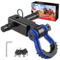 Nilight Anti-Theft Shackle Hitch Receiver 2Inch 45000 LBs Breaking Strength 3/4" Anti-Theft D Ring Shackle 5/8" Trailer Hitch Lock Pin Heavy Duty Solid Towing Kit for Trucks Off Road (Black)