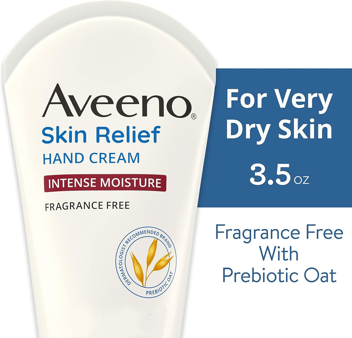 Aveeno Intense Relief Handcreme, sehr trockene Haut, Feuchtigkeitspflege, parabenfrei, empfindliche Haut, nicht fettend, 97 ml